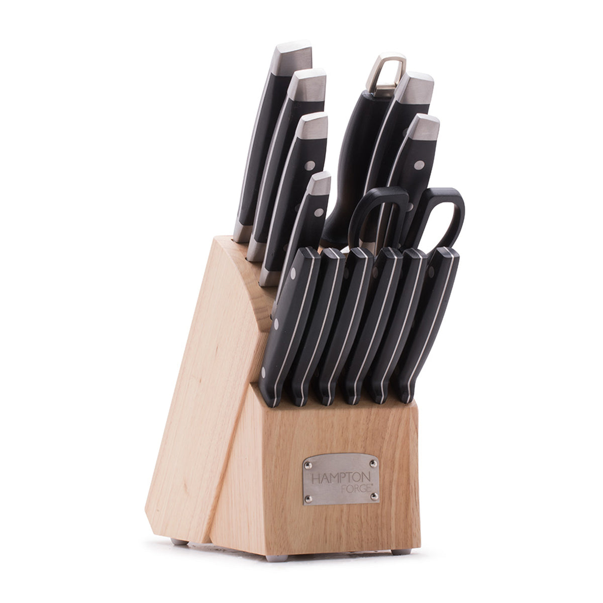 Emeril Forged Cutlery 15 Pc. Set In A Natural Wood Block