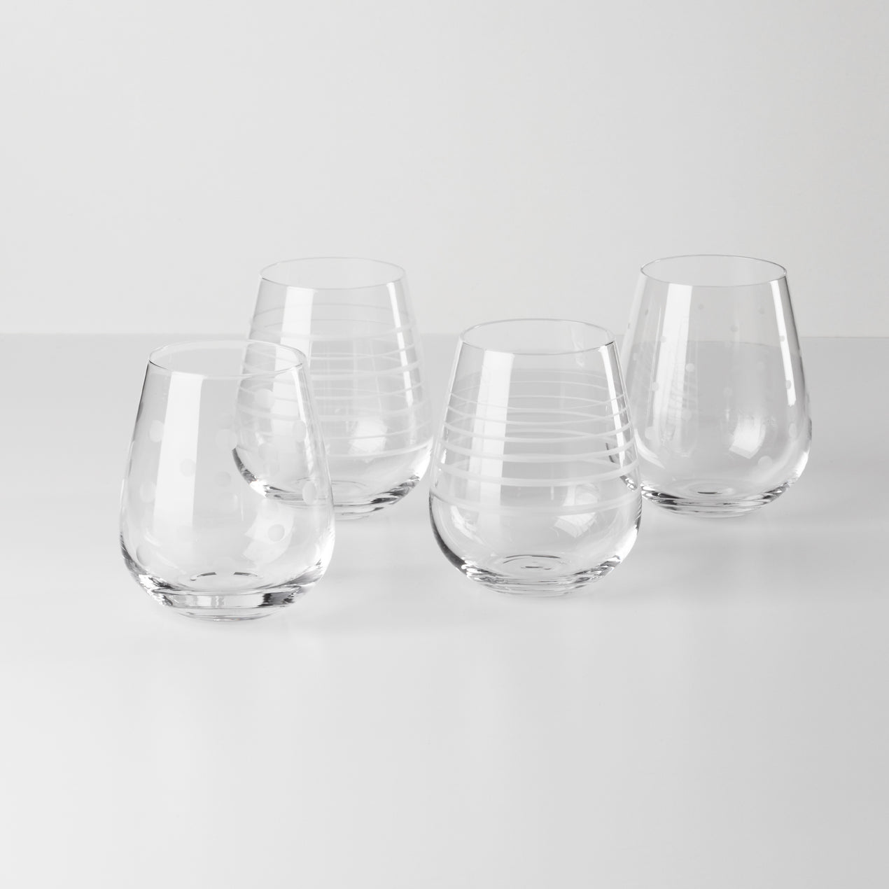 Vanleonet Stemless Wine Glasses Set of 4, 12oz Diamond Shaped Wine Glass,  Unique Short Tumblers, Coc…See more Vanleonet Stemless Wine Glasses Set of