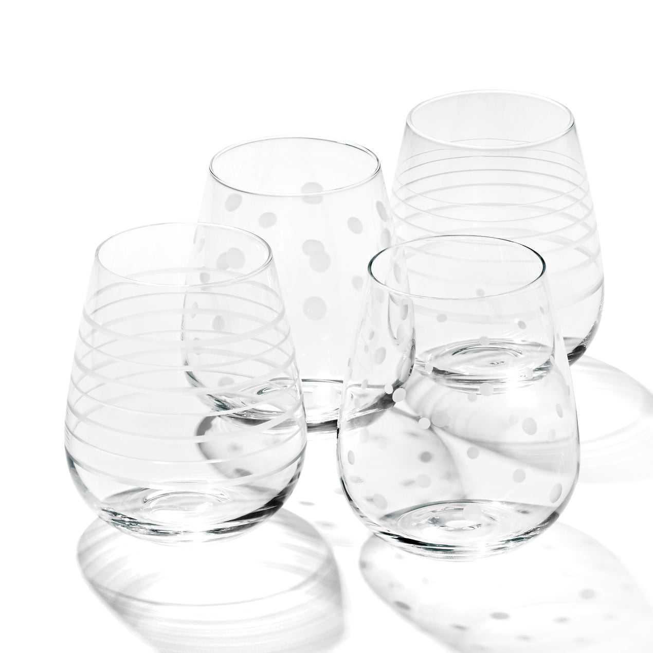 Get Nogged Stemless Wine Glasses ~ Set of 4