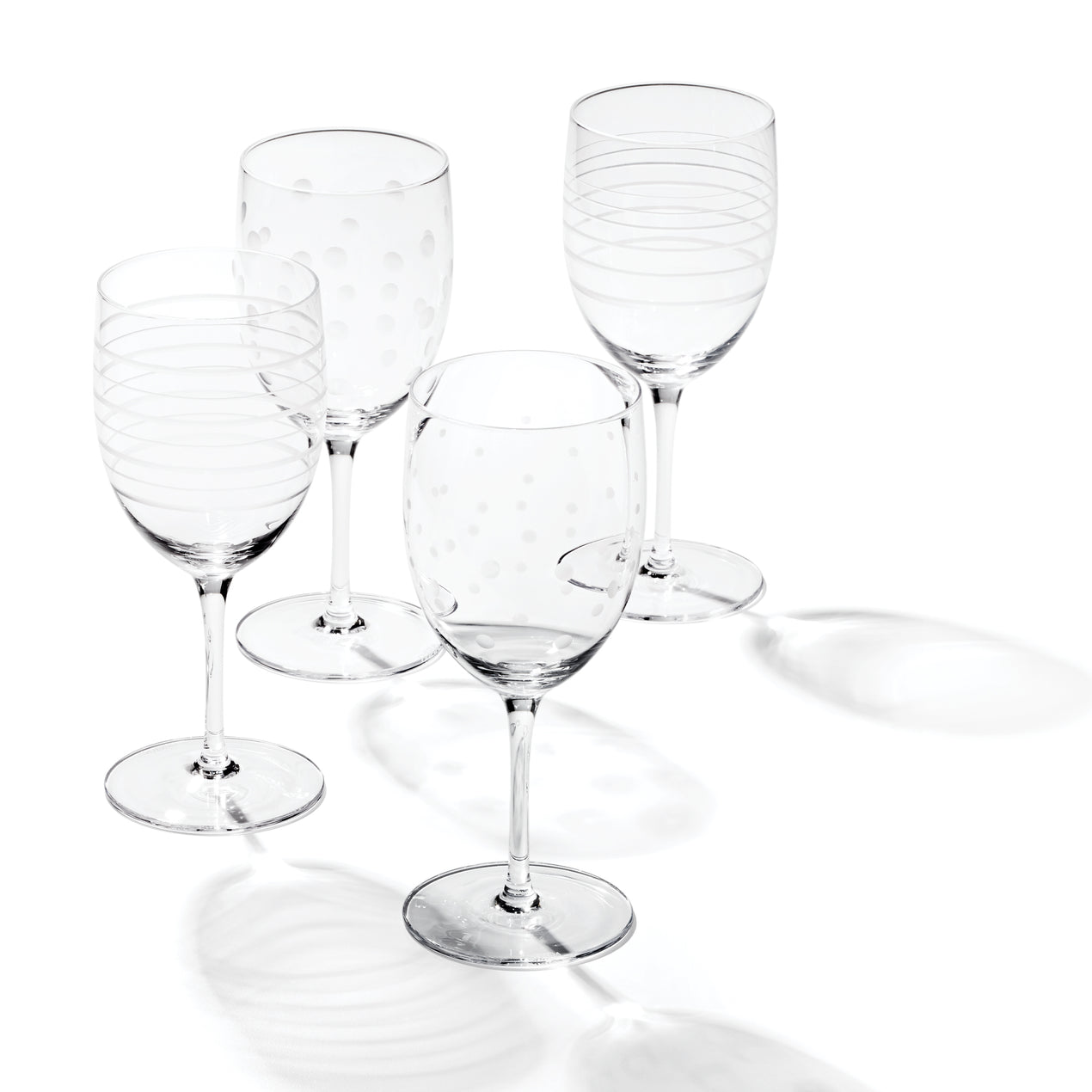 Mikasa Party Set Of 4 Stemless Martini Glasses, 10 Ounce, Clear